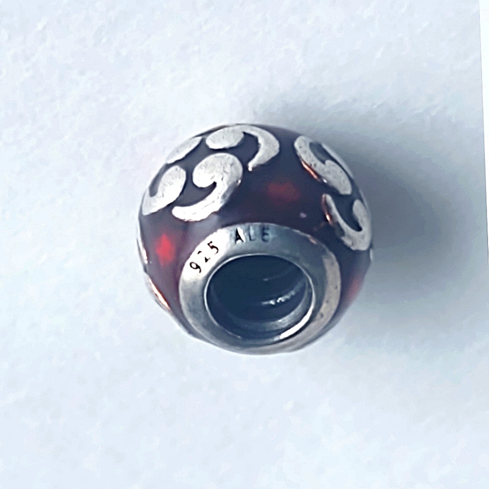 Pandora charm silver & red enamel - Picture 2 of 3